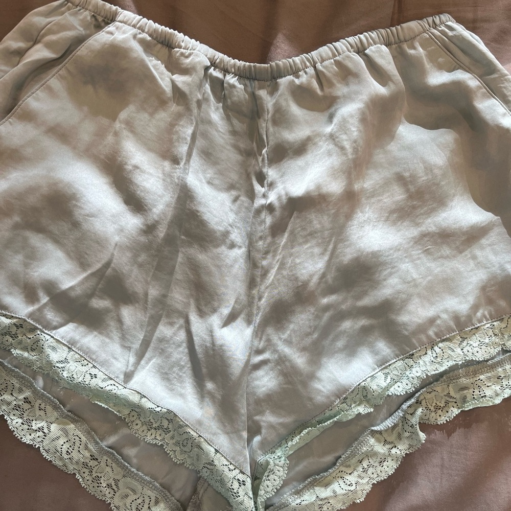 Garage Women's Lace Trim Sleep Shorts - mint green